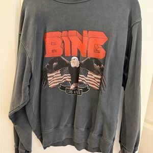 Anine Bing women’s Charcoal Crewneck Sweater